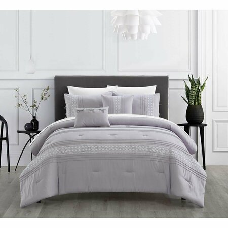 FIXTURESFIRST Bryent Comforter Set, Lilac - Twin Size - 7 Piece FI1703689